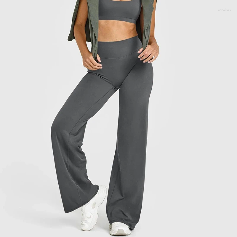 Women's Pants Sports Straight Yoga Women Comfort Light High Elastic Wide Leg Fitness Trousers Woman Solid Color Waist Casual Z260314
