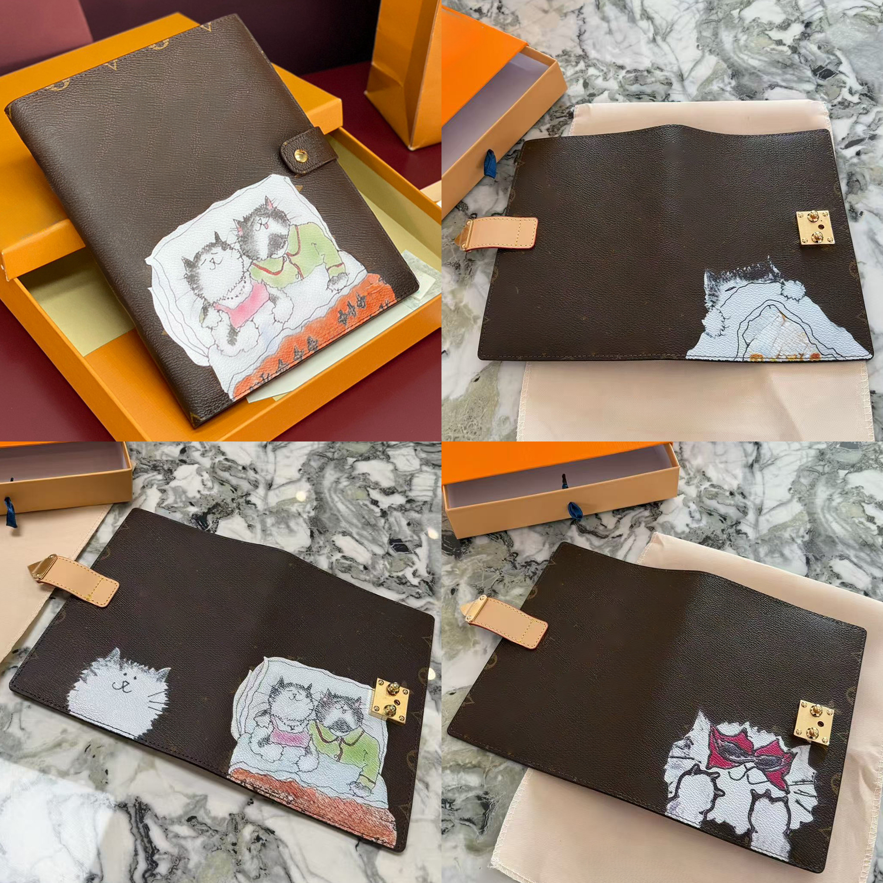 top Agenda Large Desk agenda Cover Holders Business Notebook Diary Protective Case Card Holder Wallets Desktop Designers Notepad unisex