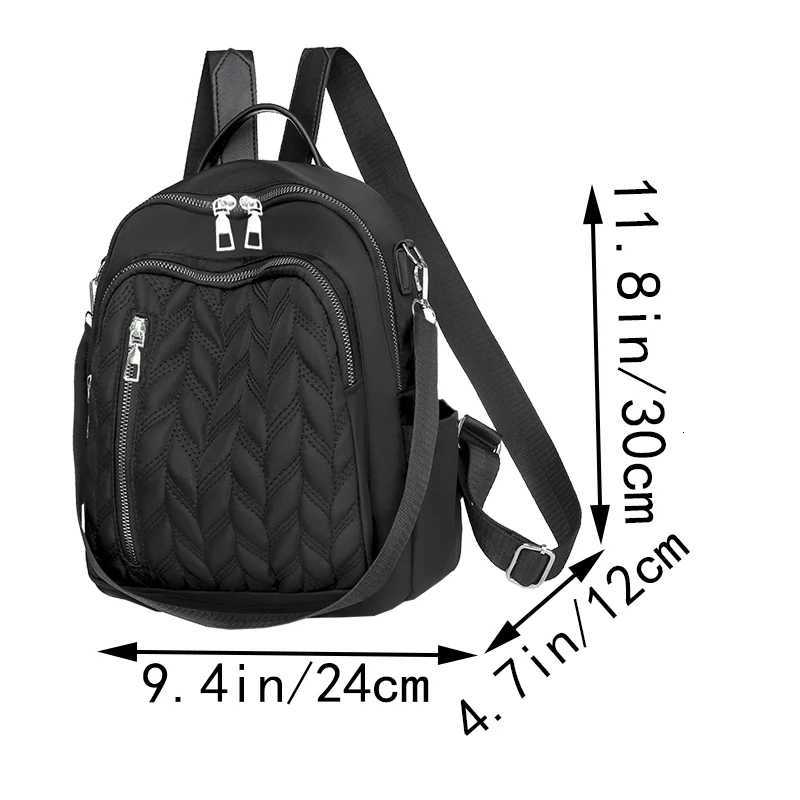 Unisex square bag for men and women travel small backpack multiple pockets design simple student school bagM251222