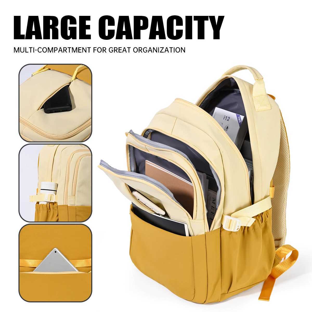 or Women Large Capacity Junior High School Student Schoolbag Burden-Reducing Spine-Protecting Lightweight New Style High School Student Travel Backpac