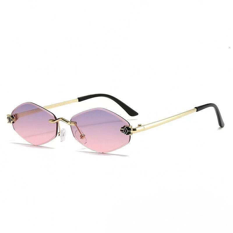 Snake Frameless Diamond Sunglasses - Luxury Euro-American Trend Personality UV Protection
