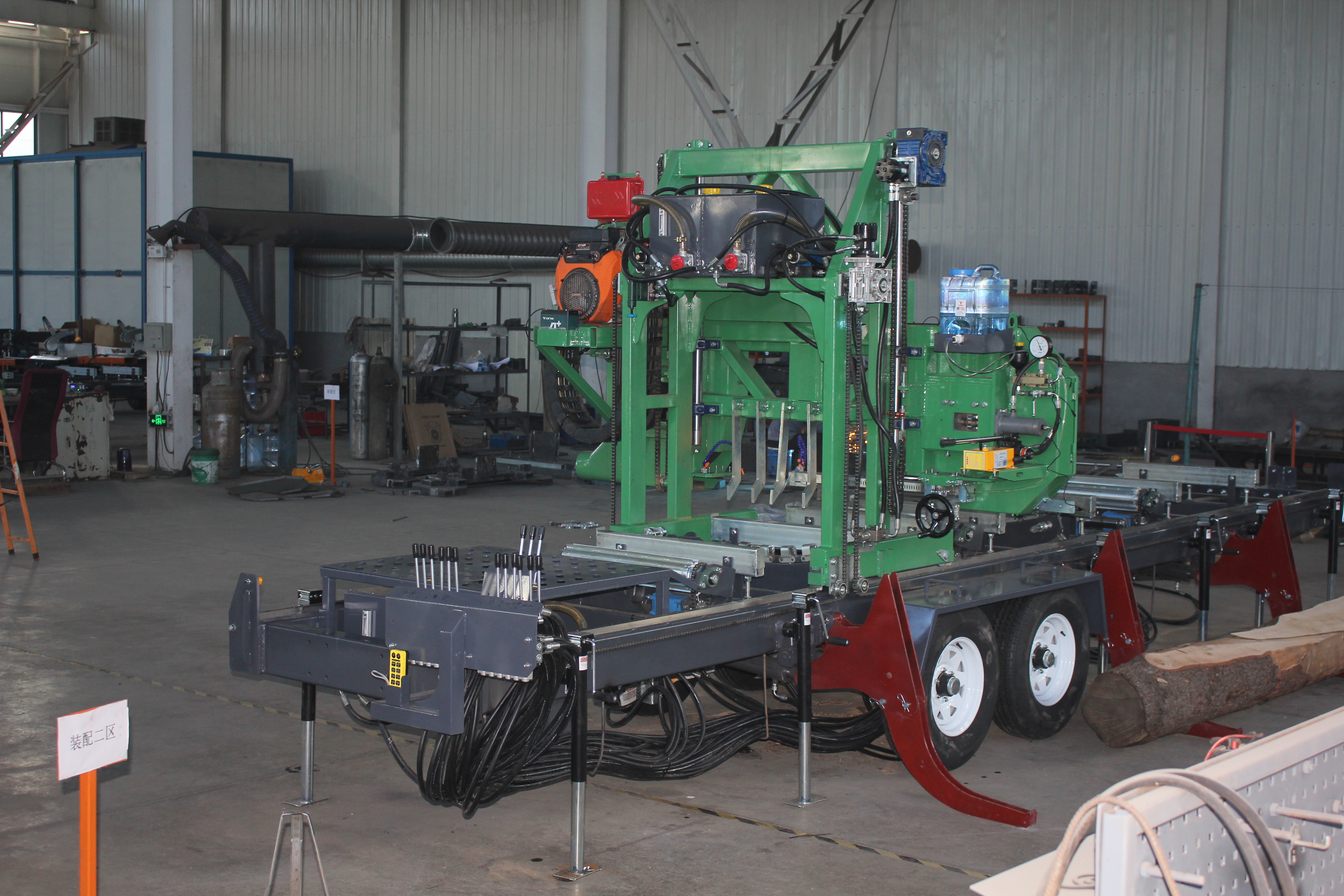 Automatic Log Sawing Machine | Conveyor System Firewood Processor with 50cm Cutting Capacity