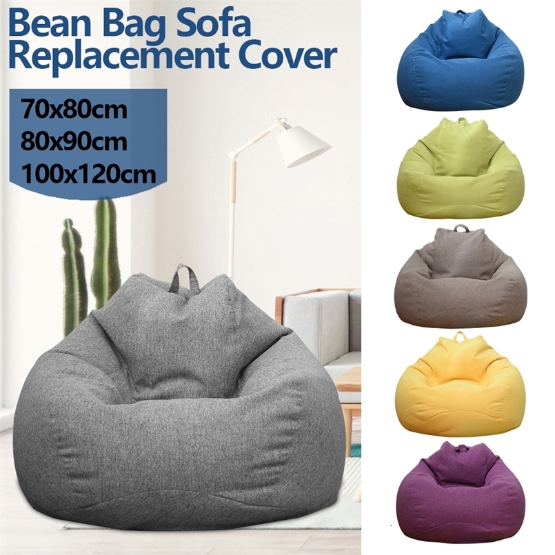 Lazy Sofas Cover Large Bean Bag Cover Without Filler Adults Couch Living Room Bedroom Home Tatami Lounger Comfortable Seat Cover 251215CJ
