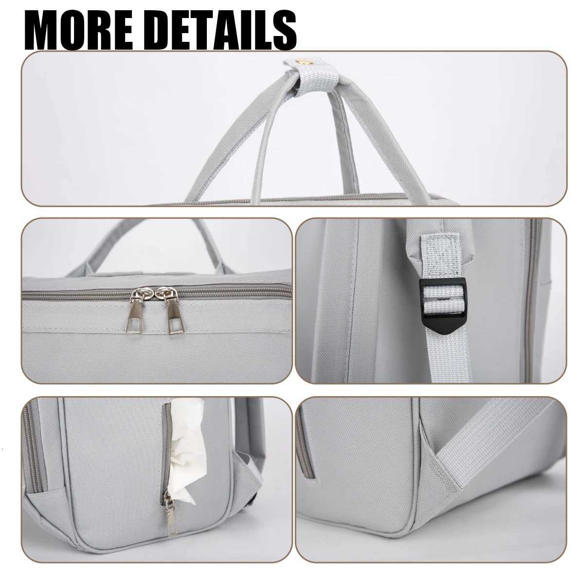 Small Size Lightweight for Outings Portable Double Shoulder Mother and Backpack Stylish HighLookingW aterproofS tainResistantMa ternityBa gfo rCoM2512