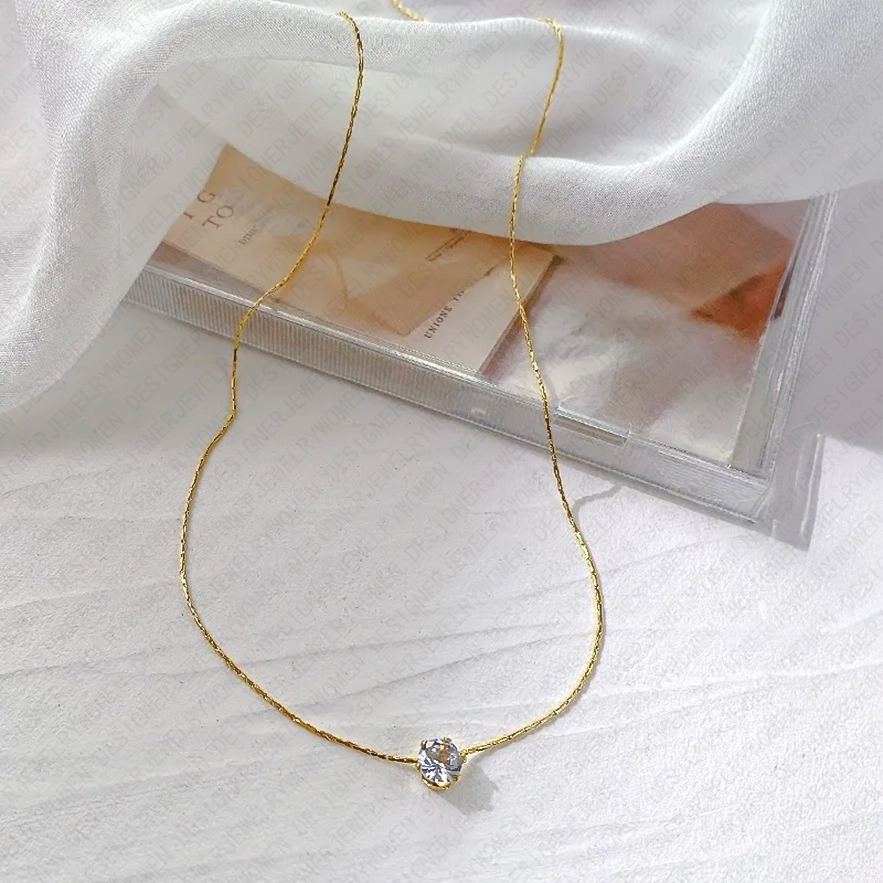 Designer Necklace Necklace for Women Gold Necklaces Diamond Chain Luxury Jewlery Designer for Women Elegant Timeless Sparkling Pendant Gift Premium Ex