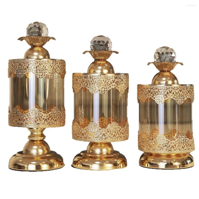 Candle Holders Lace Edge Multipurpose Holder & Candy Display Jar Home Wedding Sign-in Table Decor In 3 Sizes H260310