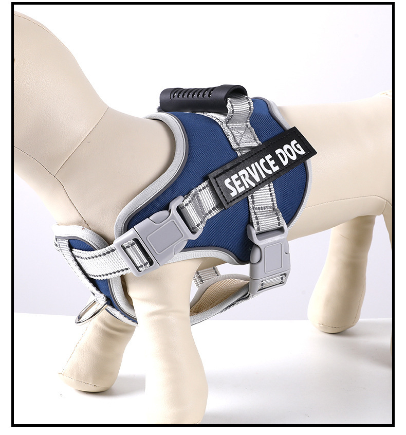 Adjustable Dog Harness for Large Breeds Golden Retriever Labrador No Pull Reflective Pet Vest with Leash