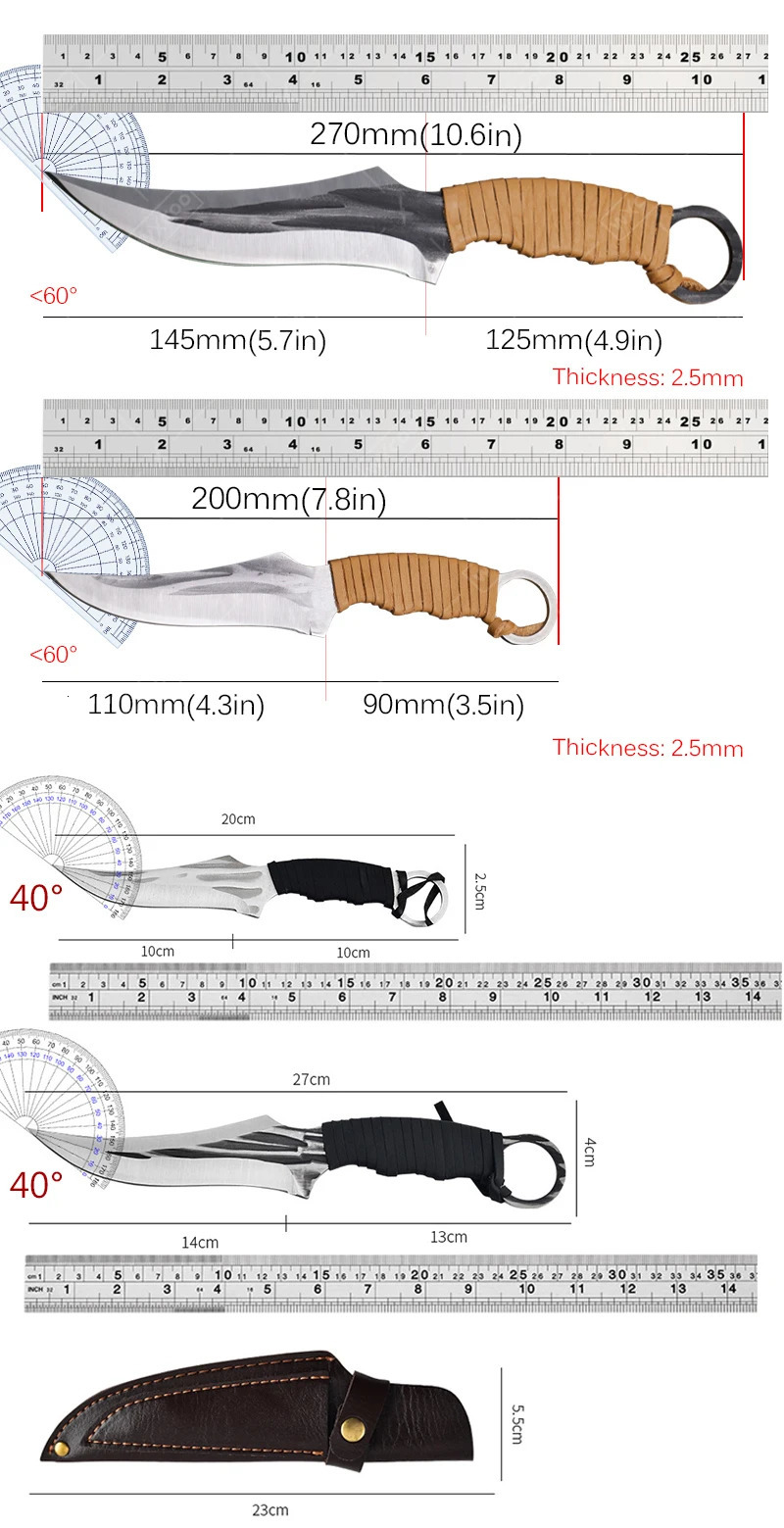 WXCOO Kitchen Knife Set Chef Buther Boning Knife Utility Knife Slicing Meat Fish Cleaver Kitchen Knives Stainless Steel Handle 251218 - view 7