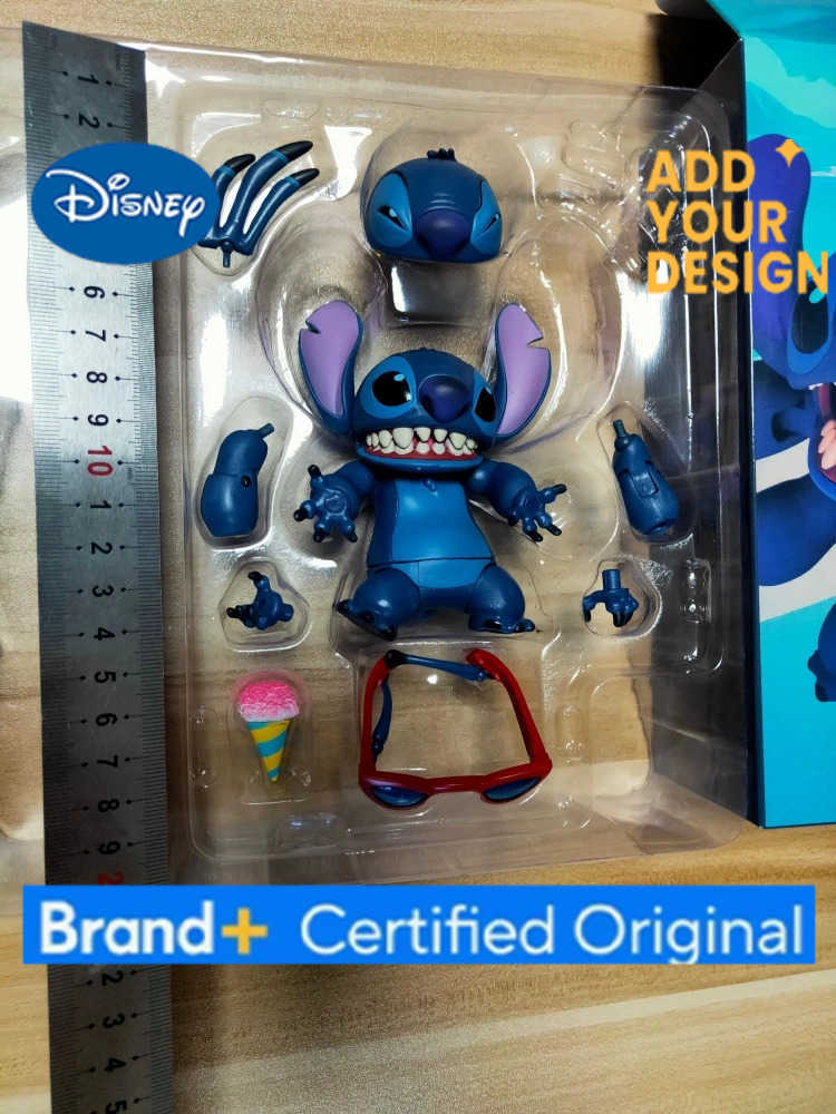 Disney 2025 New Kaiyodo Stitch Action Figure Revoltech Stitch Figurine Joint Mobile Model Toys Ko Version Collection Children Gifts H251222