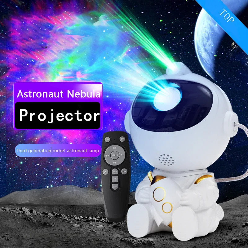 LED Star Galaxies Projector Night Light Astronaut Starry Sky Bedroom Room Decor Childrens Gift Atmosphere Creating Lamp 251222