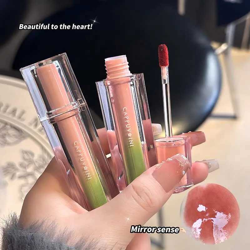 Cappuvini Mirror Lip Glaze Moisturizing Water Light to Make Plump Lips Easy to Apply long-lasting Makeup lipstickT251222