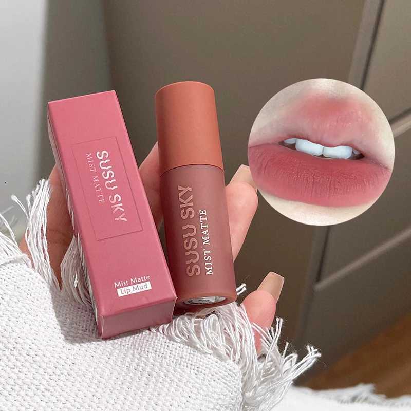 Soft Mist Milk Coffee Small Milk Tube Lip Glaze Red Brown Velvet Matte Lip Gloss Lasting and Non Fading Liquid Lipstick MakeupT251222