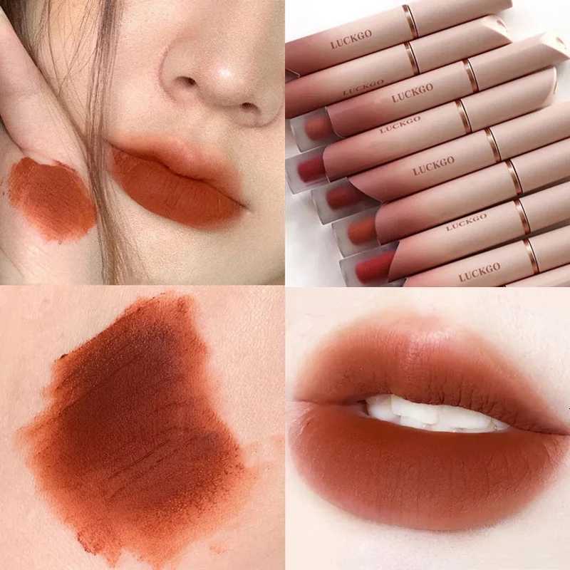 Velvet Matte Lipstick Cream Sexy Red Lip Tint Moisturizing Long Lasting Lip Gloss Waterproof Makeup Korean Cosmetics 6 ColorT251222