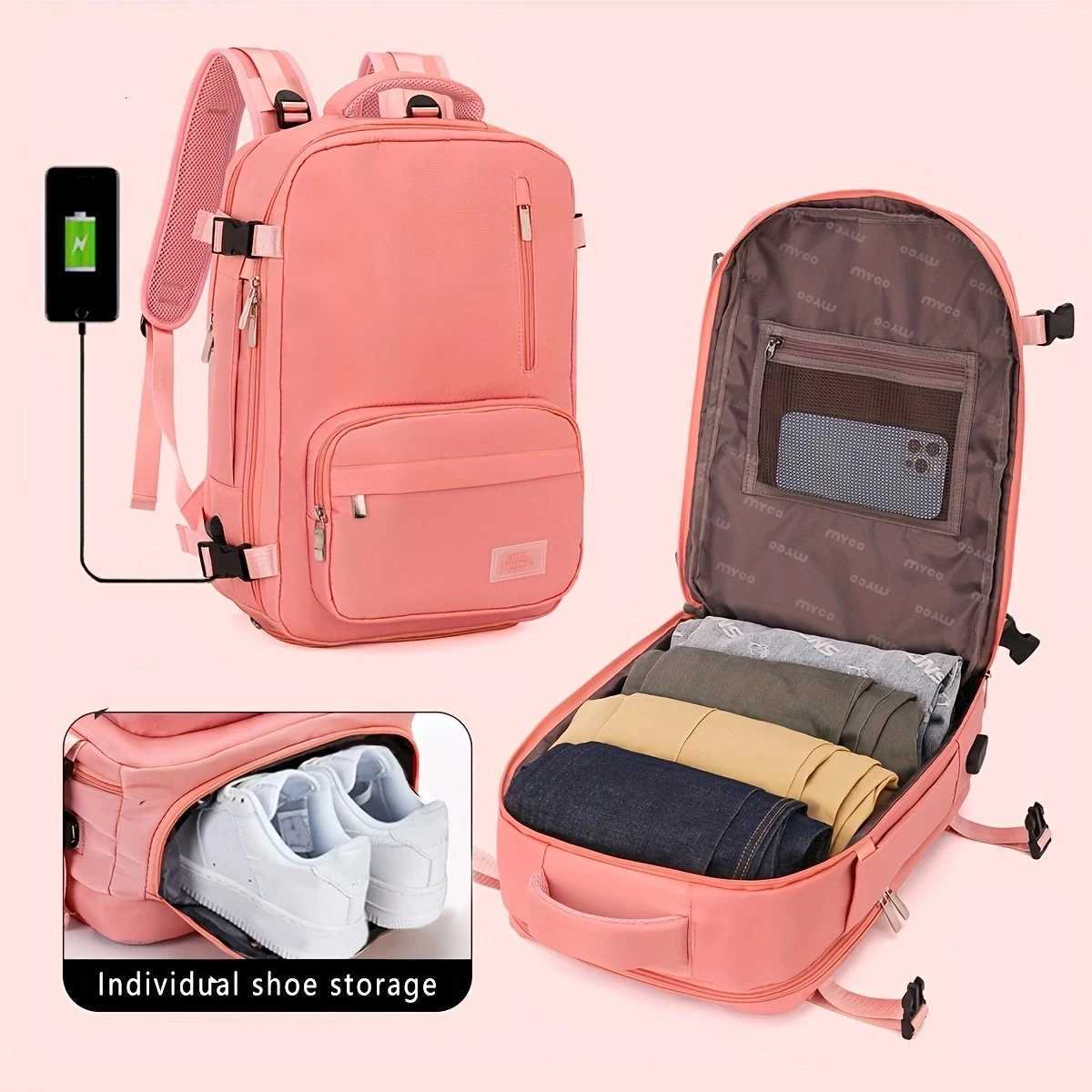 Travel Backpack Mens Business Backpack School Bag with Shoe Warehouse Large-Capacity Laptop Waterproof Fashion BackpackM251222