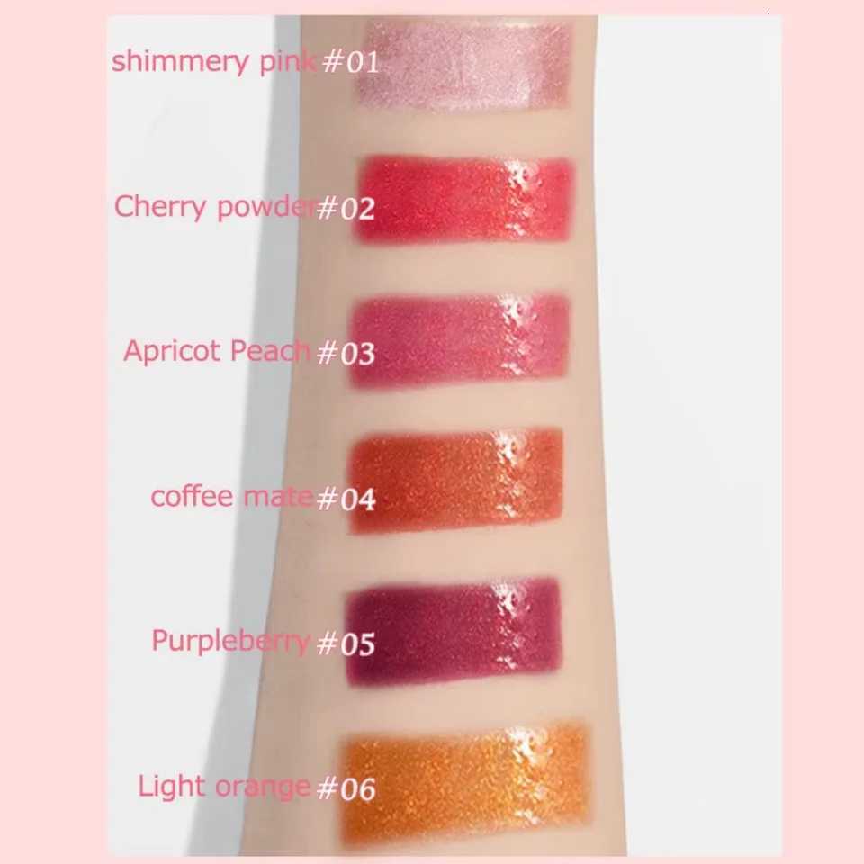 6PCS Moisturizing Lip Gloss Transparent Lip Oil Hydrating Lip Glaze Lip Plumper Hydrating Make Up Liquid Lipstick Lips CosmeticsT251222