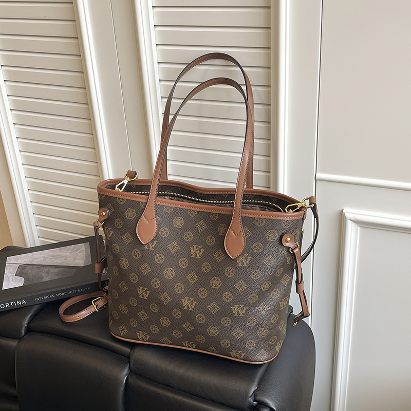 WKwk Luxury Brandr Fashion Women's Fashionable Printed Handbag Versatile And Elegant Single-Shoulder Crossbody For Middle Tote Bag Designer Bags 