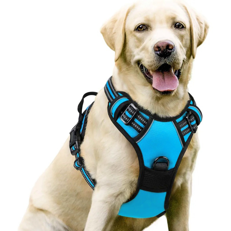 New Reflective Dog Vest Harness for Big Dogs Comfortable Adjustable Pet Harness with Leash Hook