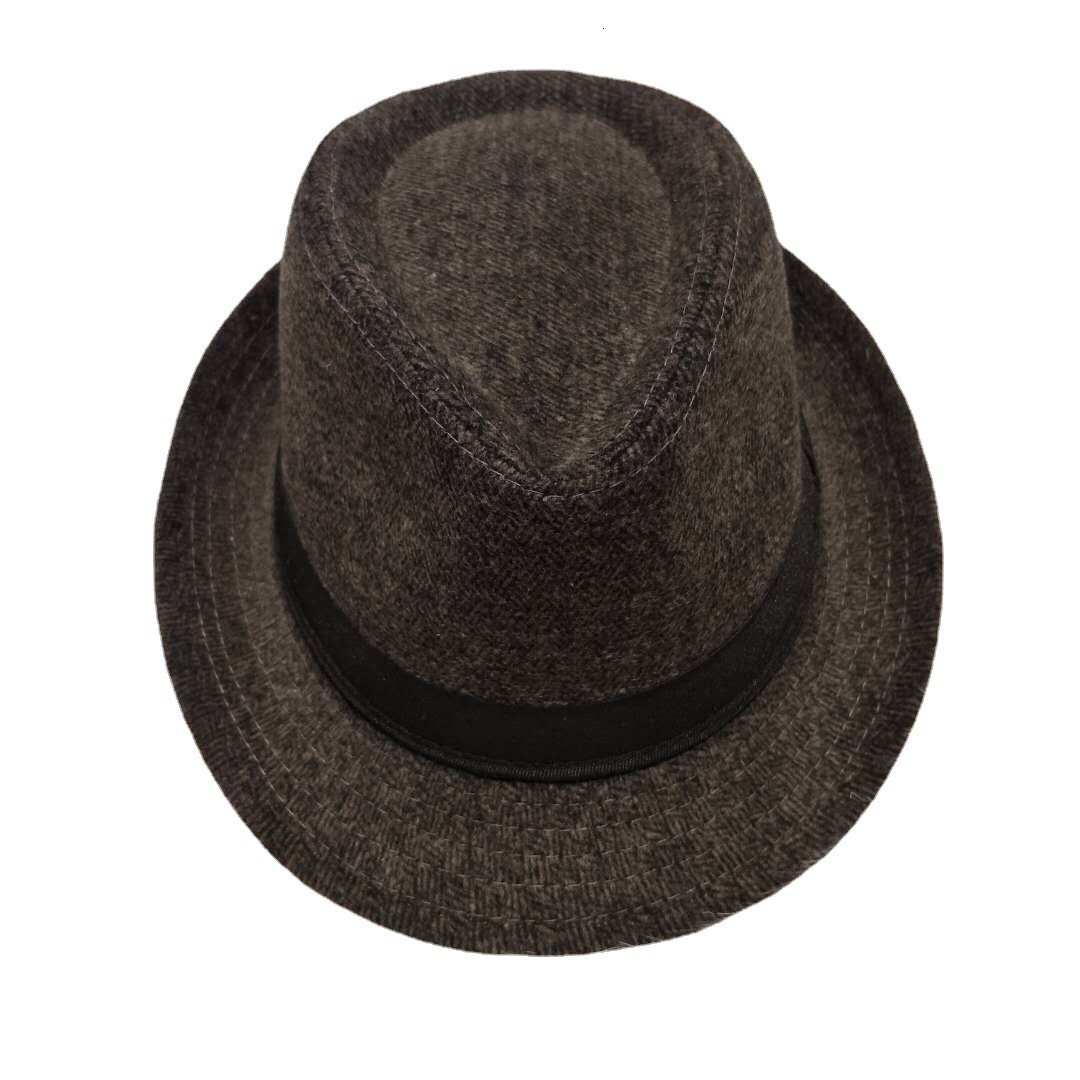 Retro Autumn Winter Warm Women Mens Blend Oval Top Cap Fedora Pork Pie Bowler Hat 56-59cm 241227