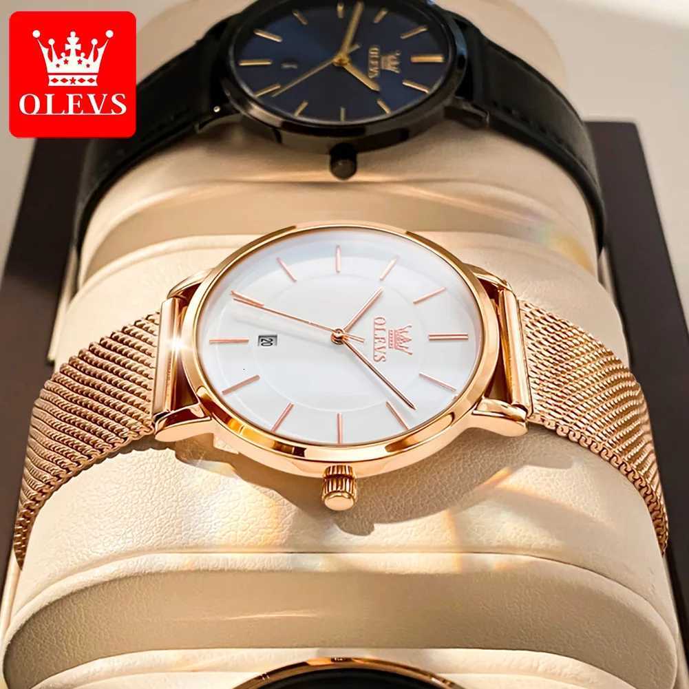 OLEVS 5869 Fashion Wens es Milanese Mesh Belt Waterproof Simplicity Versatile Quartz for La Wrist M251222