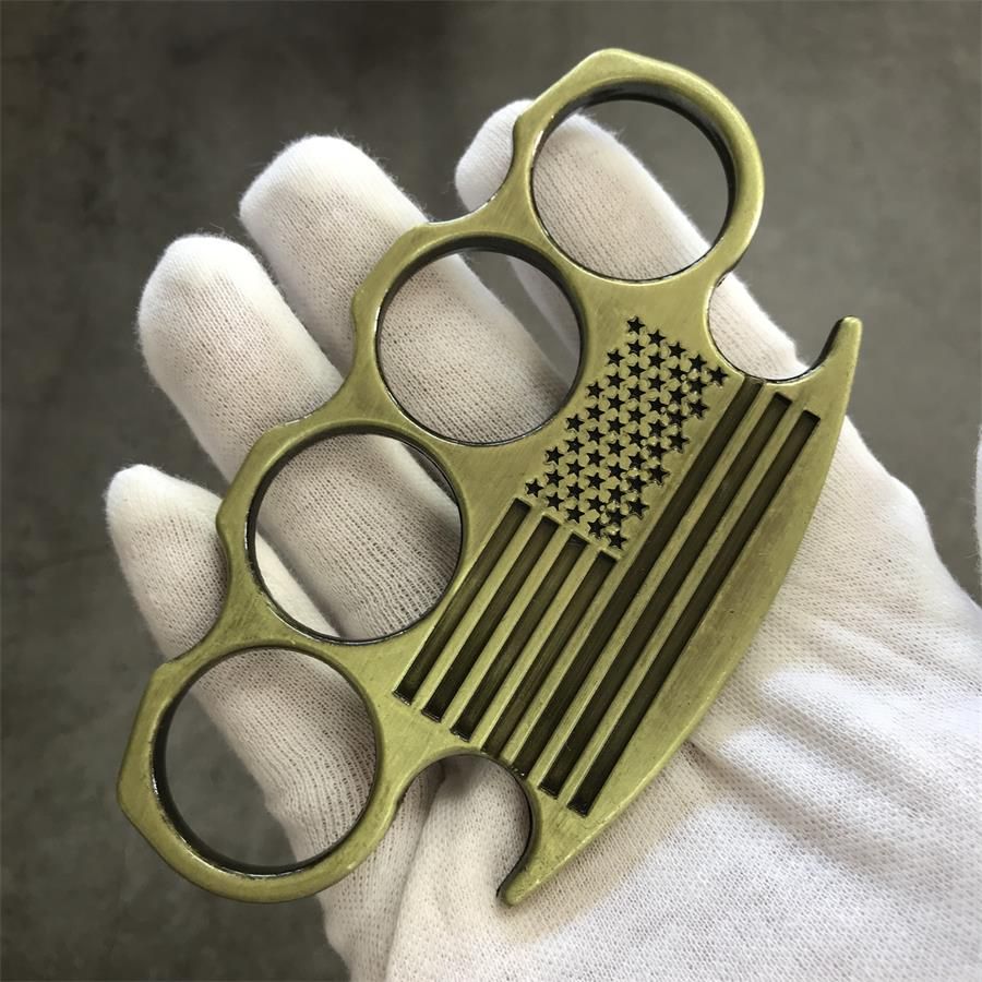 Multicolor Classic brass knuckles Knuckle Duster Outdoor Boxing Training Self-defense EDC Tool 19