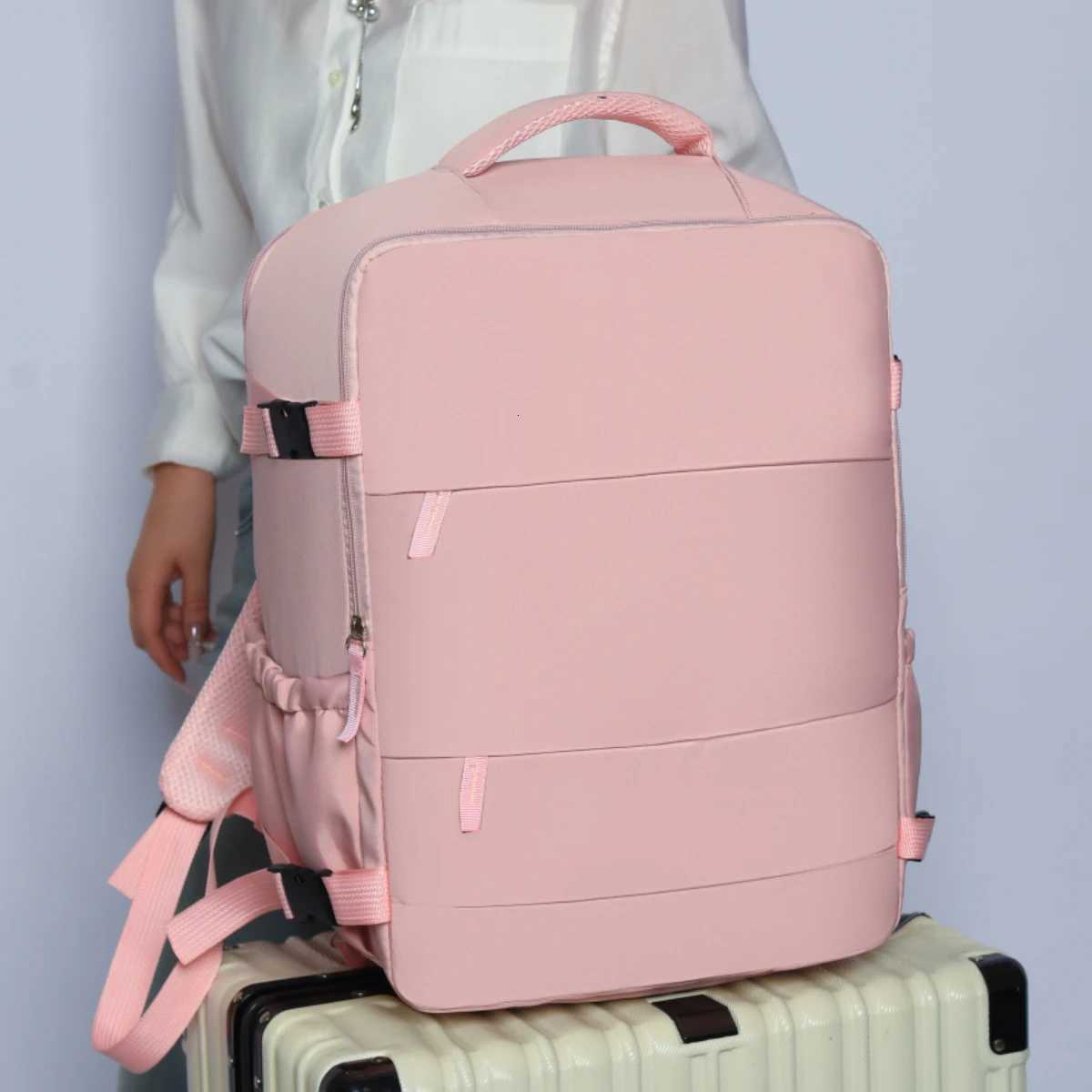 Backpack Mens Luggage Bag Large-Capacity Student School Bag Womens Business Trip Computer Bag Short-Distance Travel Backpack Multi-Purpose Travel Momm