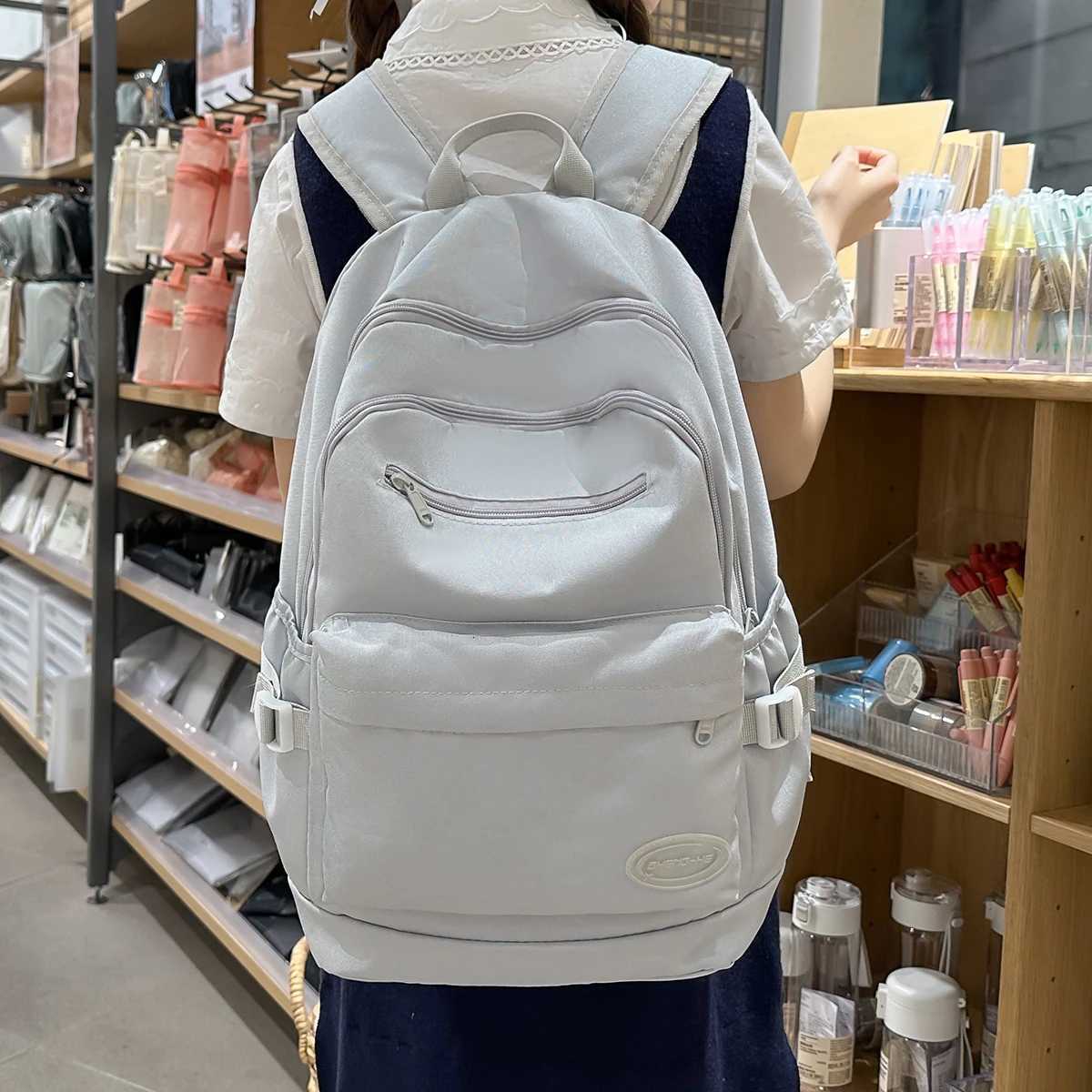 School Bag Junior High School Simple Large Capacity Elementary School Student Backpack Trendy s and s School Gift High School StudentM251222