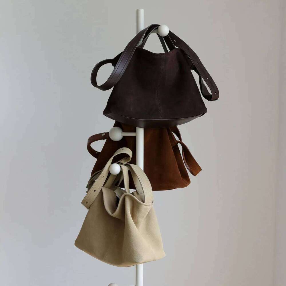 Suede Women's Autumn Winter Tote Bag New Niche Design Large Capacity Frosted Cowhide Handbag Vintage One-Shoulder Crossbody Bag St251219