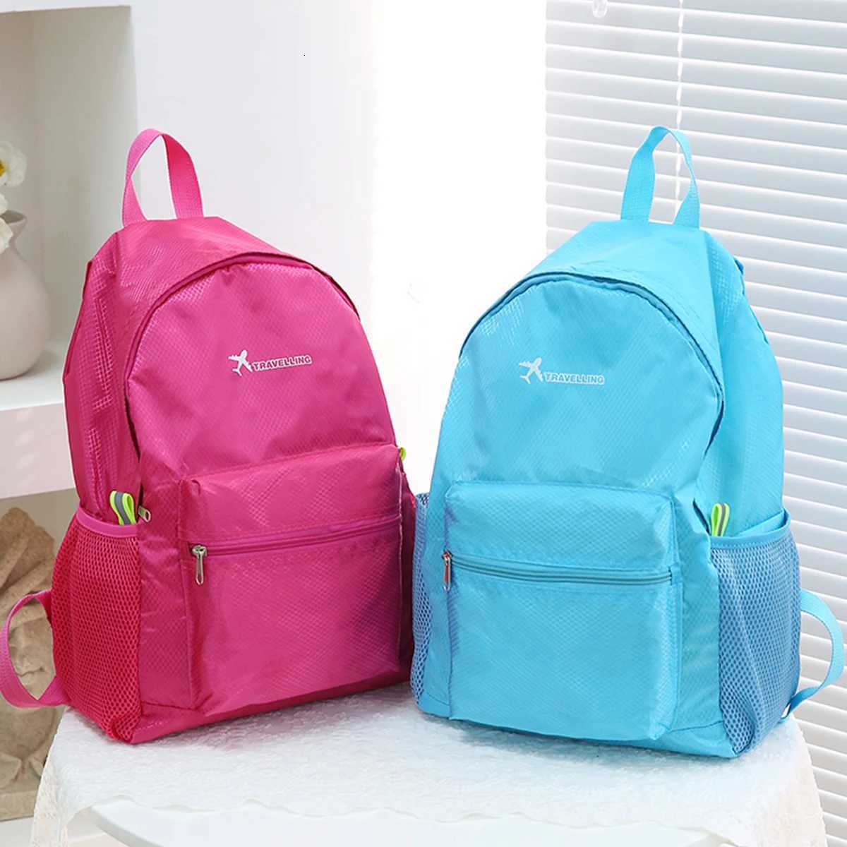 Backpack Outdoor Mountaineering and Climbing Womens Travel Ultra-Light Portable New Summer Ultra-Thin Foldableing Hiking Skin Bag Cosmetics BagM251222