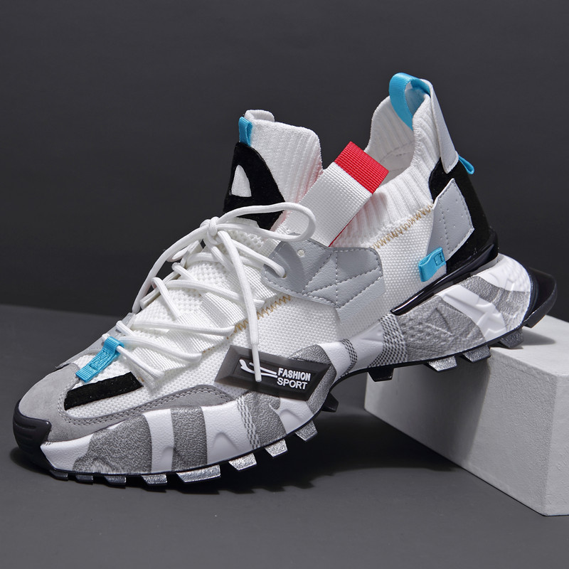 Breathable thin summer men's shoes trend new trendy sneakers summer soft-soled daddy shoes for men