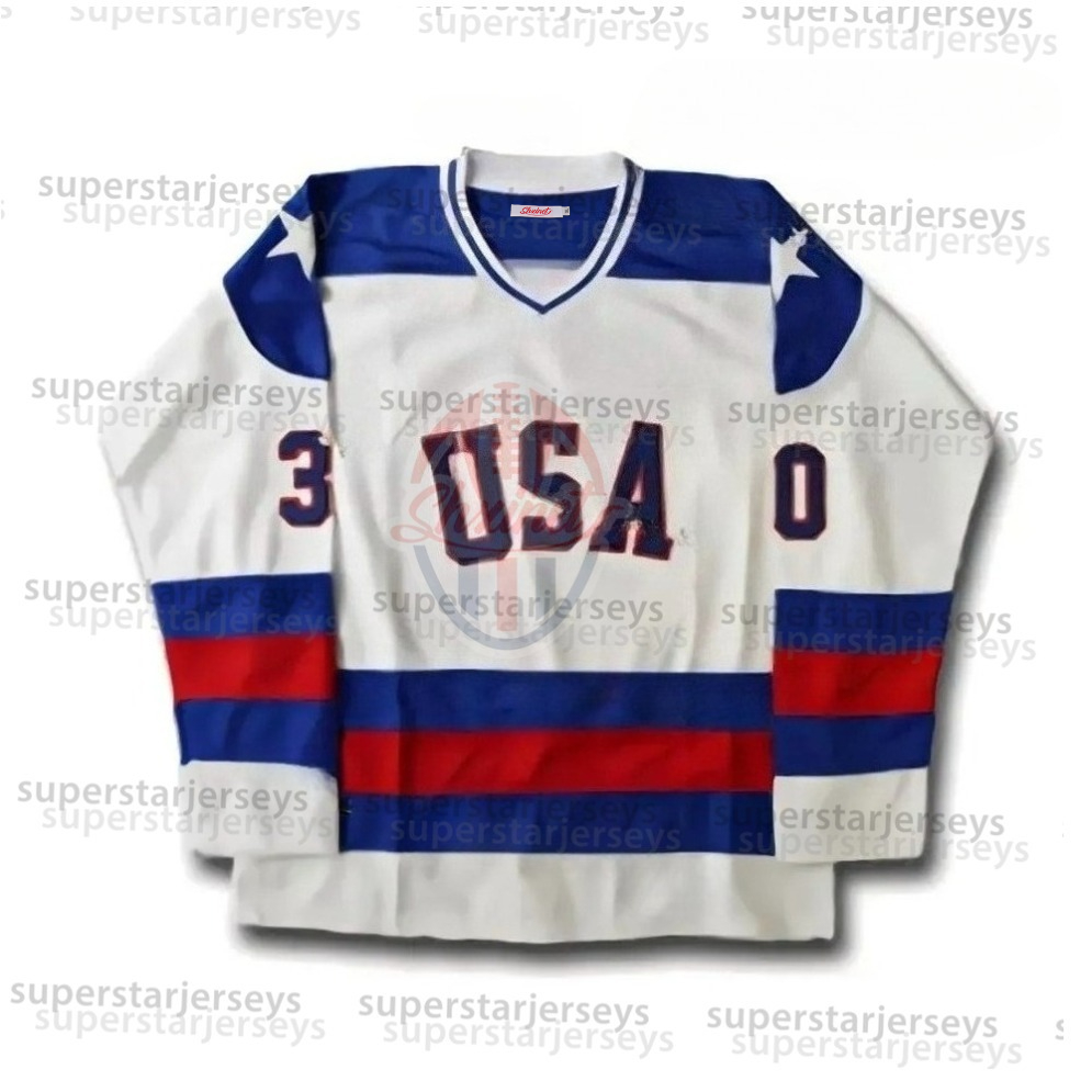 1980 Miracle On Ice Team USA 30 Jim Craig Jersey 17 Jack O'Callahan 21 Mike Eruzione Blue White Stitched Ice Hockey jerseys Mens Youth