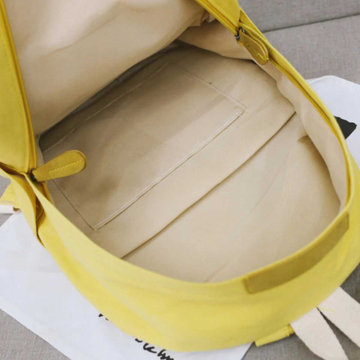 Solid Color Small Fresh Canvas Backpack Womens 2022 New Backpack Womens Backpack High School Student School Bag SizeM251222