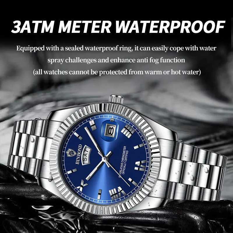 2025 New Luxury Sport Wrist For Man Waterproof Luminous Date Men Quartz Stainl Steel Mens es M Relojbox M251222