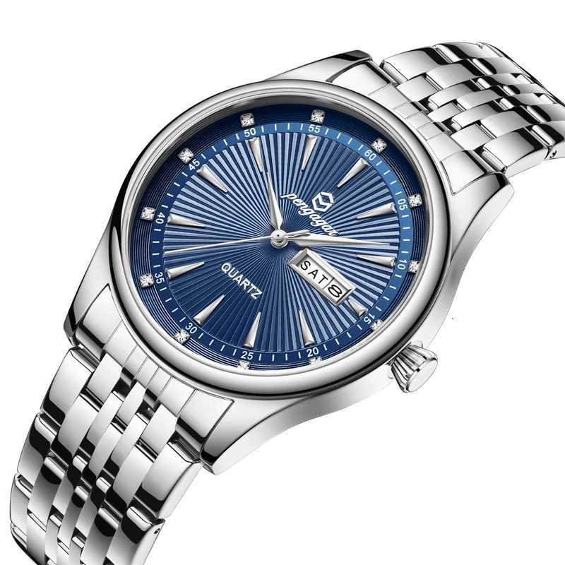 PAAZU High Quality es For Men Stainl Steel Waterproof Luminous Man Date Week Luxury Busin Quartz Mens M251222