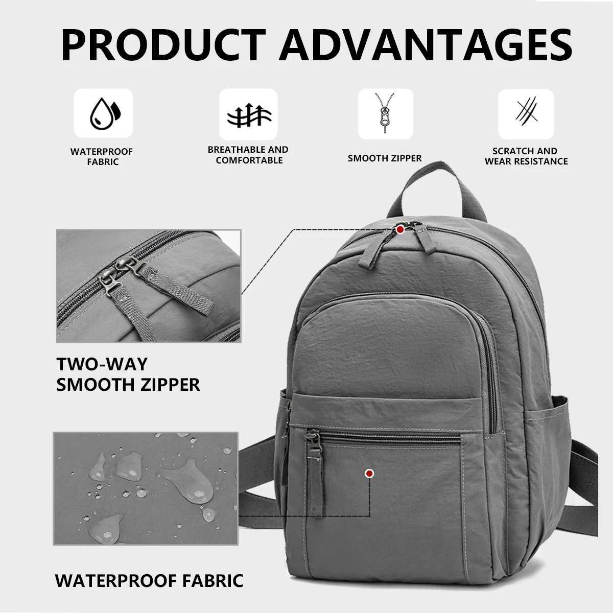 sh Mommy Normcore Travel Backpack New Niche Lightweight Commuter Fashion Burden-Reducing BackpackM251222