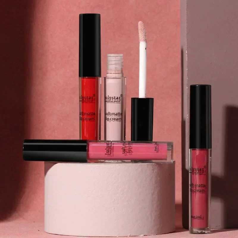 1pc Waterproof Liquid Lipsticks Lip Makeup Matte Velvet Lipstick Lip Gloss Red Sexy Cosmetic 6 Colors Long Lasting Lip GlazeT251222