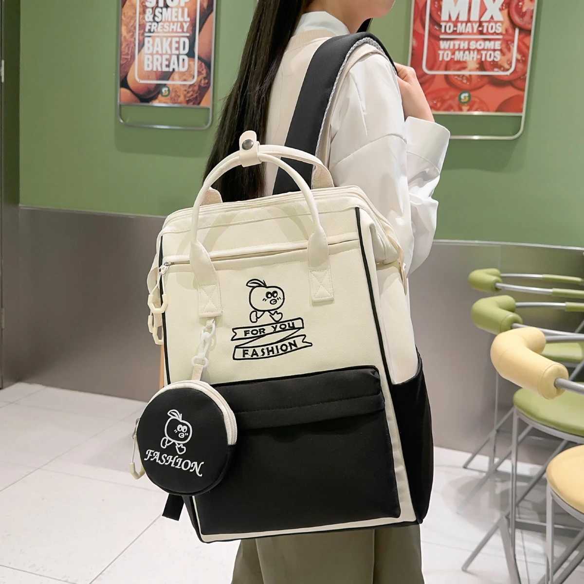 Schoolbag Female College Student Japanese College Style Backpack Male Junior High School Large-Capacity Computer BagM251222