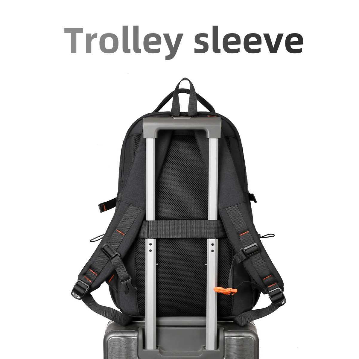 Urban Commuting Mens Large-Capacity Business Waterproof Backpack Travel Laptop Business Trip Backpack College Student High School Student HikingM25122