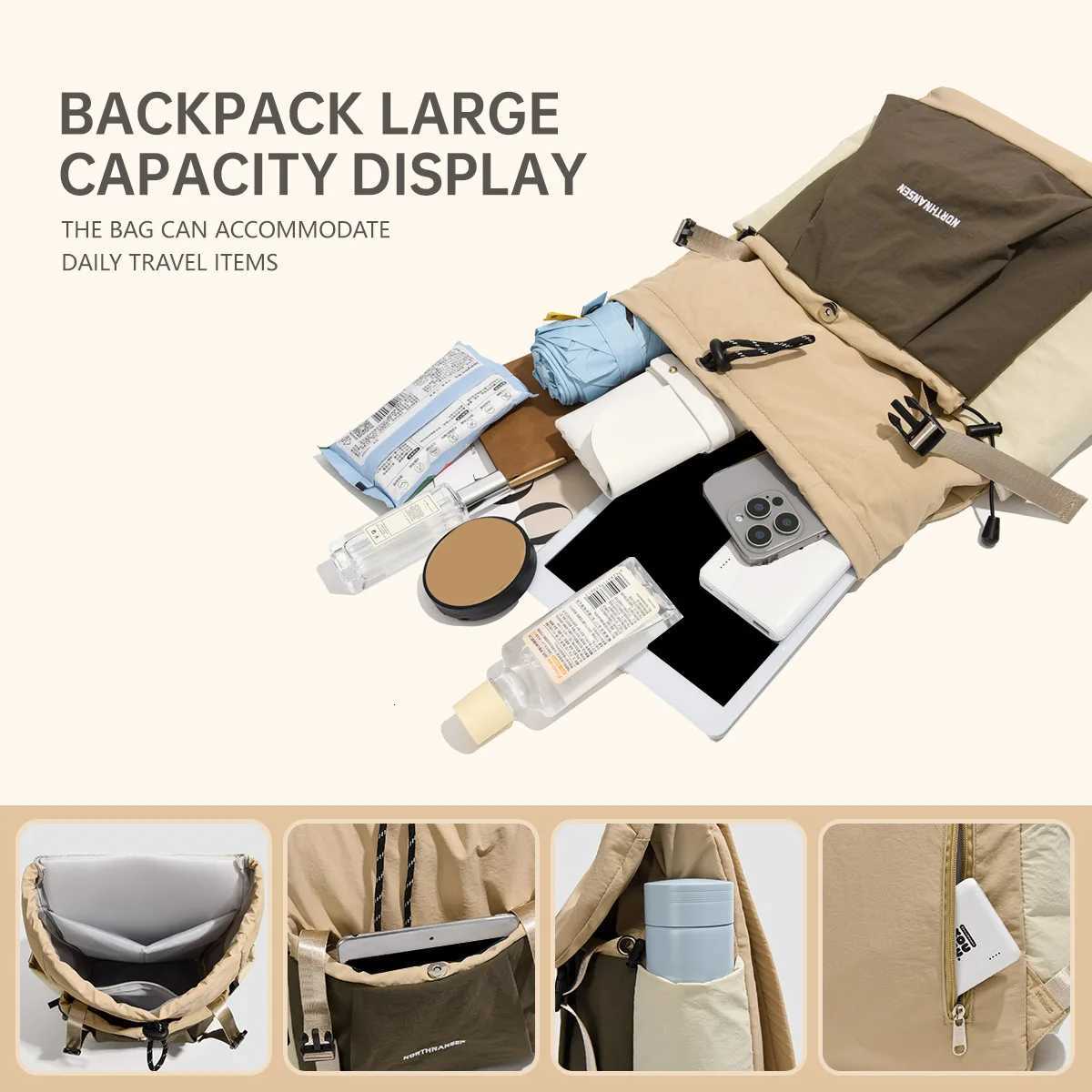 French Saint Levi 2025 New Vintage Backpack Lightweight Casual Versatile Mens Simple Backpack Travel School Bag WomenM251222