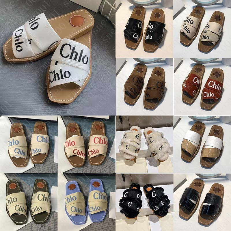 Free Shipping Designer chlo chlosandal chloslides sandals canvas clogs heels slippers slides shoes for mens famous womens sandal mules sandale Flip Flops discount