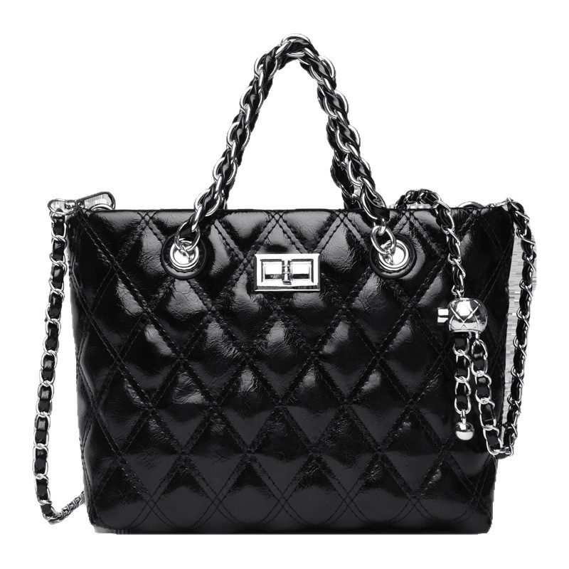 OULAIMEIZI designer bag 2025 large capacity diamond grid chain bag feminine casual commuting diagonal cross bag