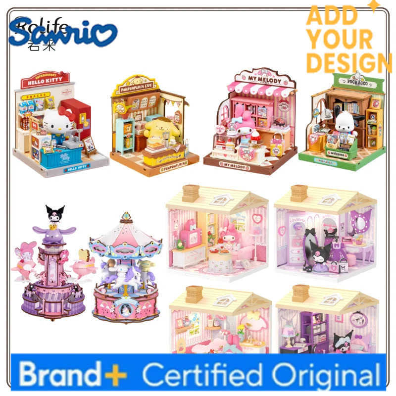 Sanrio New Rolife Dreamland Super Cute Diary Series DIY Handmade Music Box Surprise Assembly Toy Gift Original in Stock H251222