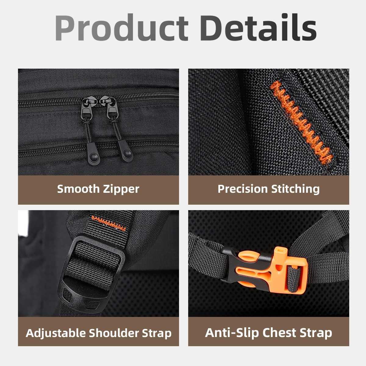 Urban Commuting Mens Large-Capacity Business Waterproof Backpack Travel Laptop Business Trip Backpack College Student High School Student HikingM25122