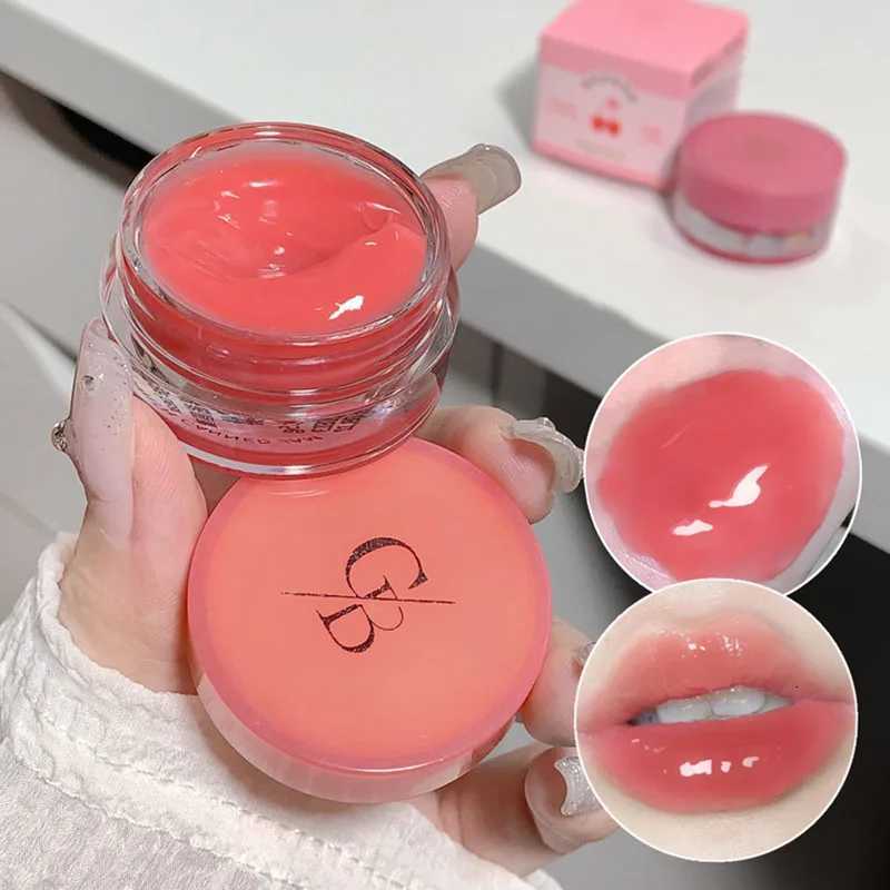Moisturizing Lip Gloss with Canned Jam Long Lasting Jelly Lip Glaze Mirror Gloss Berry Pigment Liquid Lipstick Thick Lips MakeupT251222