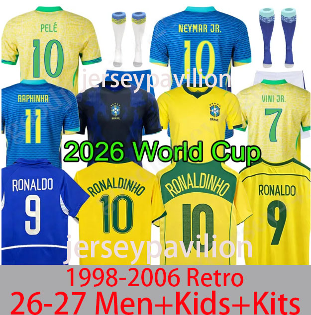2025 BrAzIl soccer jerseys CASEMIRO RODRYGO PAQUETA VINI JR NEYMAR JR 24 25 26 BRUNO RAPHINHA Brasil maillots football shirt men kids Fans Player Endrick ENDRICK