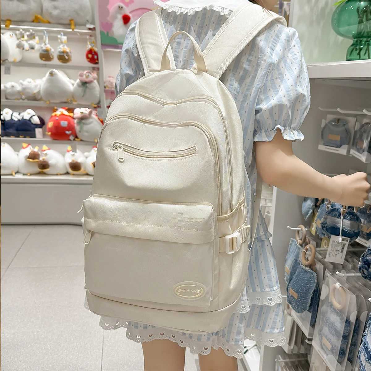 School Bag Junior High School Simple Large Capacity Elementary School Student Backpack Trendy s and s School Gift High School StudentM251222
