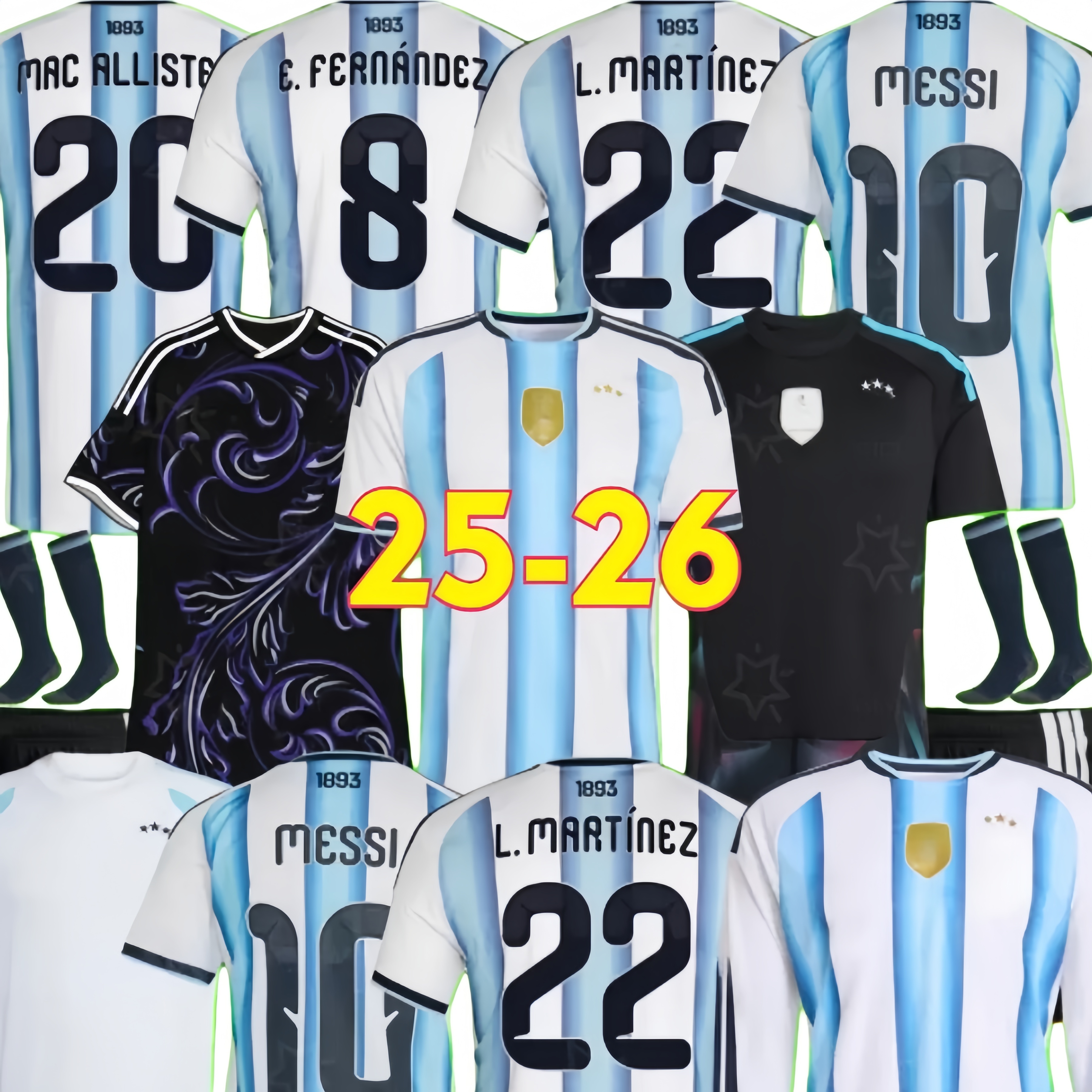 2026 World Cup Argentina star Soccer Jerseys MESSlS Fans Player retro 78 86 94 96 00 01 06 10 DYBALA MAC ALLISTER DI MARIA MARTINEZ DE PAUL 25 26 mens Kids Kit Football