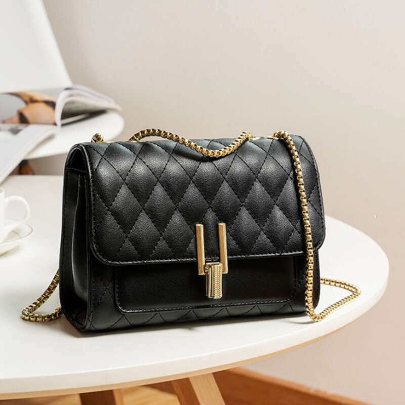 Luxury bag designer handbag tote bag new women's bag leather shoulder bag crossbody small square bag diamond grid chain bag