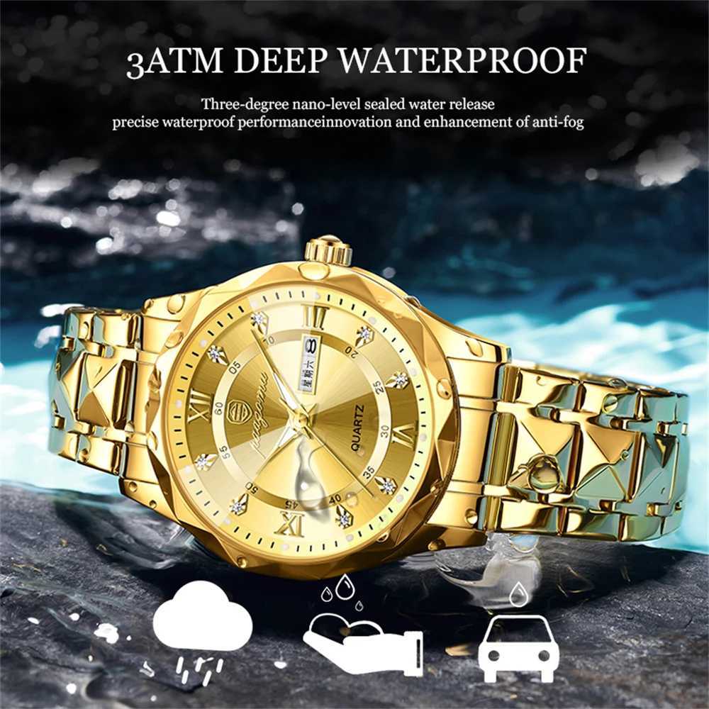 PENGAGAR Top Brand Luxury Man Wrist Waterproof Luminous Date Week Men es Stainl Steel Quartz Mens M reloj M251222