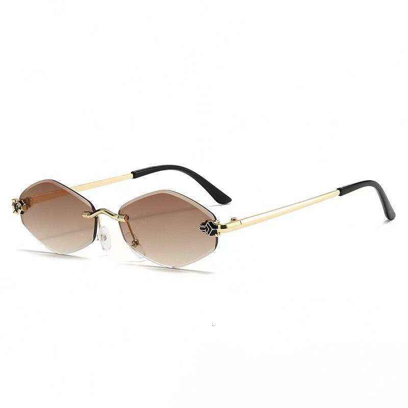 Snake Frameless Diamond Sunglasses - Luxury Euro-American Trend Personality UV Protection