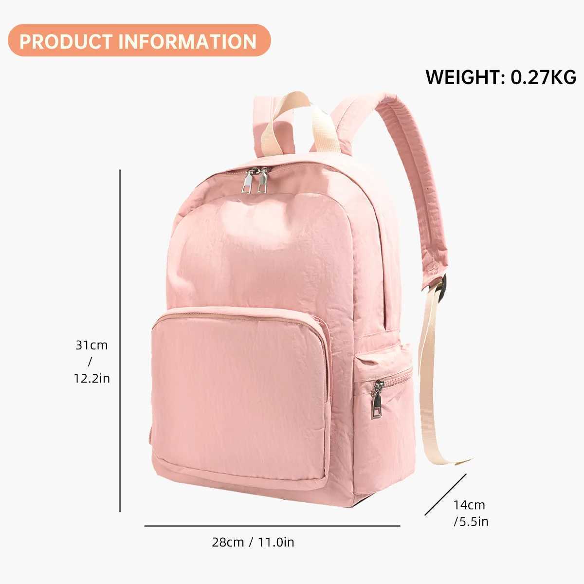 French Fresh Mommy Normcore Travel Backpack New Niche Lightweight Commuter FAshion Burden-Reducing BackpackM251222